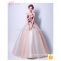 High Quality Sleeveless Ball Gown Princess Embroidery Silk Suzhou Factory Evening Dress